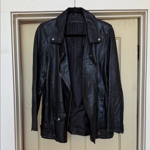 Zara Sleek Black Leather Jacket